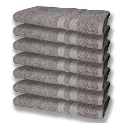 7 Toalhas Grande Super Felpudas E Grossa 80x150 Cinza