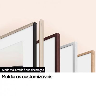 Smart TV 43? 4K Samsung The Frame QN43LS03D QLED, Tela Matte Antirreflexo com Molduras Customizáveis, Design Modern Frame, Modo Arte Preto