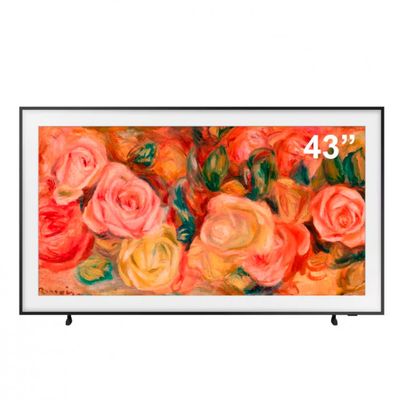 Smart TV 43? 4K Samsung The Frame QN43LS03D QLED, Tela Matte Antirreflexo com Molduras Customizáveis, Design Modern Frame, Modo Arte Preto