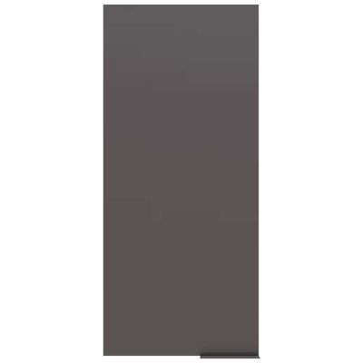 Armário Aéreo Cristal MDP 15mm com 1 Porta e 2 Prateleiras Bartira Freixo com Grafite
