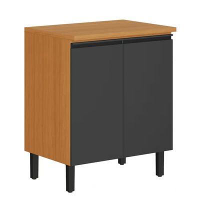 Balcão Itatiaia Ideale com 2 Portas e 2 Prateleiras Cinamomo/Grafite