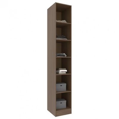 Armário Modulado Bartira Lugano com 1 Porta e 5 Prateleiras Casal Avelã/Cappuccino