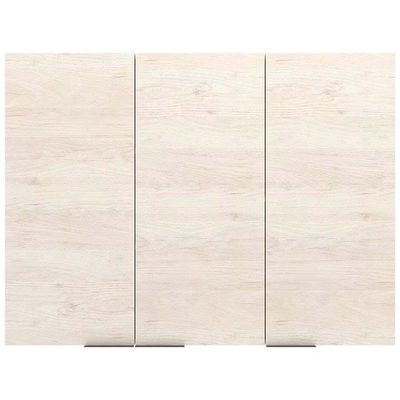 Armário Aéreo Bartira Cristal MDP 15mm com 3 Portas e 3 Prateleiras - 120cm de largura Freixo