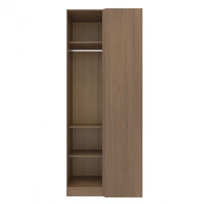 Armário Modulado de Canto Bartira Lugano com 1 Porta e 2 Prateleiras Casal Avelã/Cappuccino