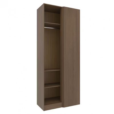 Armário Modulado de Canto Bartira Lugano com 1 Porta e 2 Prateleiras Casal Avelã/Cappuccino