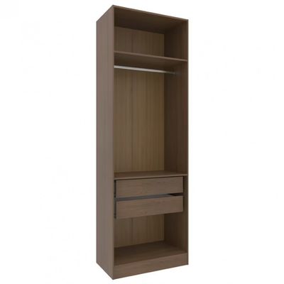 Armário Modulado Bartira Lugano com 2 Portas 2 Gavetas 1 Prateleira Casal Avelã/Cappuccino