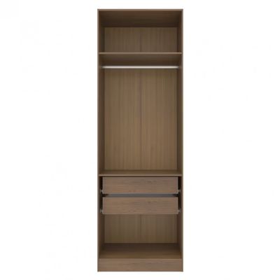 Armário Modulado Bartira Lugano com 2 Portas 2 Gavetas 1 Prateleira Casal Avelã/Cappuccino