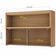 Armário Aéreo Nesher Marquesa em MDF 15mm com 1 Porta e 1 Prateleira - 120cm de largura Nature