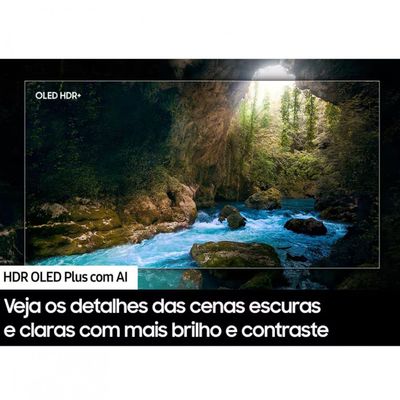 Smart TV 55 4K Samsung QN55S90DAGXZD OLED, AI Energy Mode, Dolby Atmos, Alexa built in, Wi-Fi, Bluetooth, USB, HDMI   Samsung,TV 4K Grafite / Bivolt