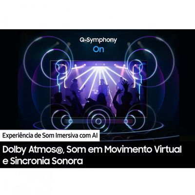 Smart TV 55 4K Samsung QN55S90DAGXZD OLED, AI Energy Mode, Dolby Atmos, Alexa built in, Wi-Fi, Bluetooth, USB, HDMI   Samsung,TV 4K Grafite / Bivolt