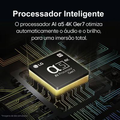 Smart TV 55 QNED 4K LG 55QNED80T com Processador AI a5 4K Ger71, webOS 24, AI Acoustic Tuning, Brilho IA, HDR10 Pro, Wi-fi e Local Dimming Preto / Bivolt