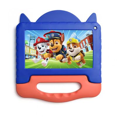 Tablet Infantil Multi Patrulha Canina 7 Polegadas 64GB 4GB de RAM Android 13 GO Processador Quad-Core Preto/Azul
