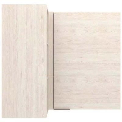 Armário Aéreo de Canto Bartira Cristal MDP 15mm com 1 Porta e 2 Prateleiras - 101,8cm de largura Freixo