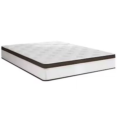Cama Box Queen Size Noah Ortopédico com Molas Ensacadas EPS e Revestimento em Poliéster 70x158x198cm Portobel Branco com Marrom
