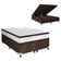 Cama Box Queen Size Noah Ortopédico com Molas Ensacadas EPS e Revestimento em Poliéster 70x158x198cm Portobel Branco com Marrom