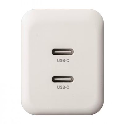 Carregador de Tomada Universal Geonav Turbo Duo CH35PDWT 35W para Celulares e Dispositivos Eletrônicos Branco / Bivolt