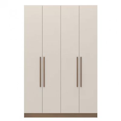 Armário Modulado Bartira Lugano com 4 Portas 3 Gavetas 3 Prateleiras Casal Avelã/Cappuccino