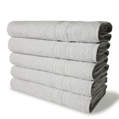 Kit 5 Toalhas De Banho 430g/m² Grande Grossa 80x150cm Itália Soft Branca