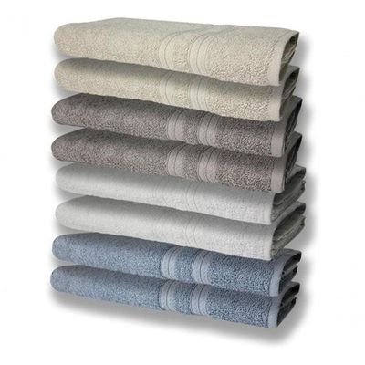 8 Toalhas Grande Felpudas Grossa 80x150 2 Az 2 Br 2 Cz 2 Bg
