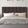 Cabeceira Estofada Cama Box Solteiro 90 Cm Taís Veludo marrom
