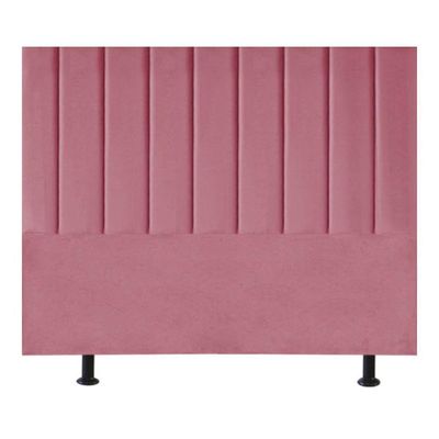 Cabeceira Estofada Cama Casal Queen Size 160 Cm Paolla Suede rosa