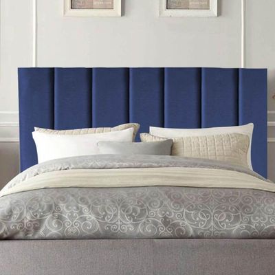 Cabeceira Estofada Cama Box Solteiro 90 Cm Paolla Suede azul Marinho