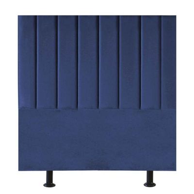 Cabeceira Estofada Cama Box Solteiro 90 Cm Maisa Suede azul Marinho