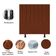 Cabeceira Estofada Cama Box Solteiro 90 Cm Paolla Veludo terracota