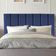 Cabeceira Estofada Cama Casal Queen Size 160 Cm Taís Veludo azul Marinho