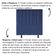 Cabeceira Estofada Cama Casal Queen 160 Cm Marina Veludo azul Marinho