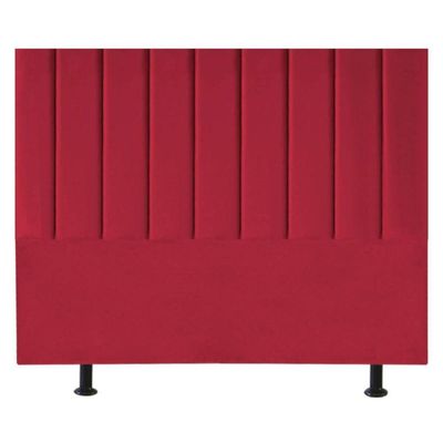 Cabeceira Estofada Cama Casal Queen Size 160 Cm Marina Suede vermelho