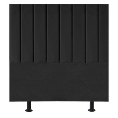 Cabeceira Estofada Cama Box Solteiro 90 Cm Paolla Veludo preto