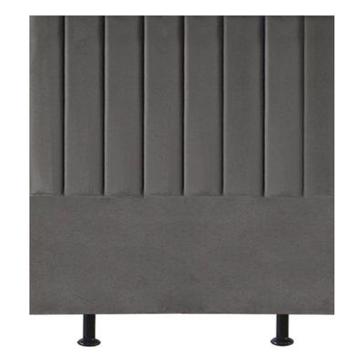 Cabeceira Estofada Cama Box Casal 140 Cm Paolla Suede cinza