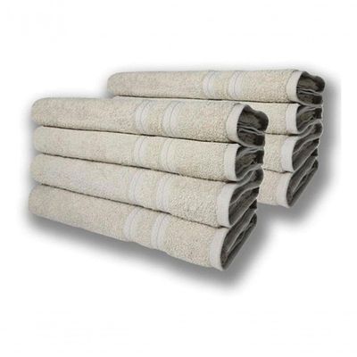 Kit 8 Toalhas De Banho Lisboa 430g/m 80x150cm Bege