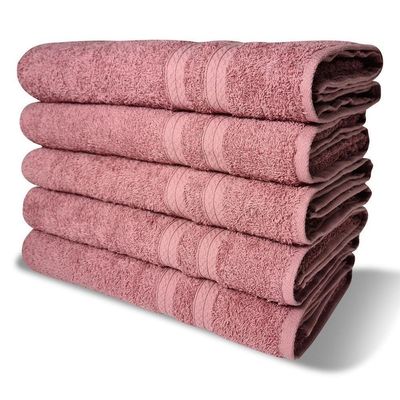 Kit 10 Toalhas Banho Gigante Itália Soft 100% Algodão Grossa Luxo - Rosê