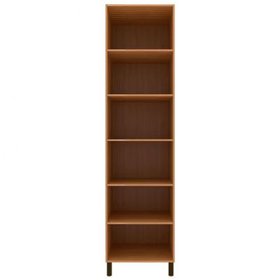 Paneleiro Bartira Cristal MDP 15mm com 2 Portas e 5 Prateleiras - 60cm de largura Lâmina Mel