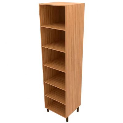 Paneleiro Bartira Cristal MDP 15mm com 2 Portas e 5 Prateleiras - 60cm de largura Lâmina Mel
