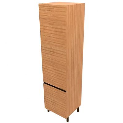 Paneleiro Bartira Cristal MDP 15mm com 2 Portas e 5 Prateleiras - 60cm de largura Lâmina Mel