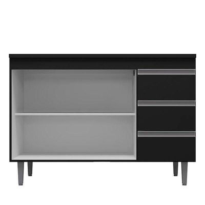 Balcão De Pia Andréia 100 Cm Preto - Ajl