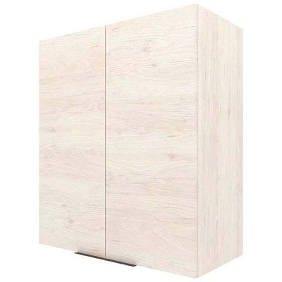 Armário Aéreo Bartira Cristal MDP 15mm com 2 Portas e 2 Prateleiras - 80cm de largura Freixo