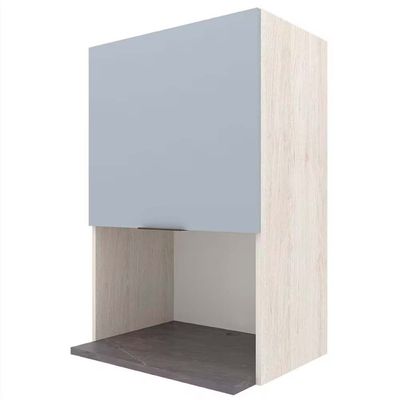 Armário Cristal 1 Porta Basculante Bartira Freixo/Azul
