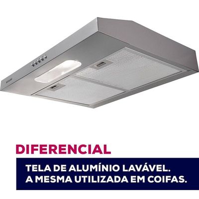 Depurador Slim Suggar Dps161pr 60cm 3 Velocidades Prata 127v
