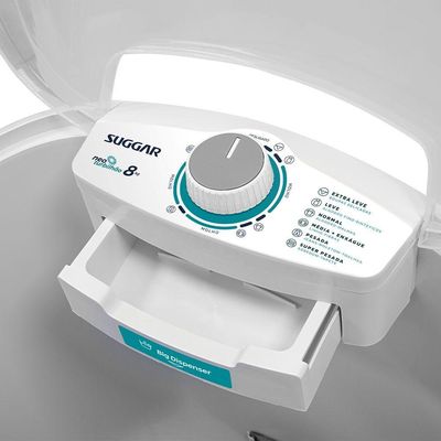 Tanquinho Suggar Neo Turbilhão 8Kg Branco 127V LE8001BR