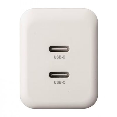 Carregador de Tomada Universal Geonav Turbo Duo CH35PDWT 35W para Celulares e Dispositivos Eletrônicos Branco / Bivolt