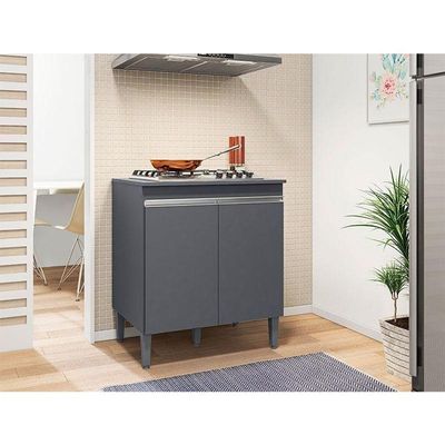 Balcão Cooktop Andréia Cinza Fosco - Ajl
