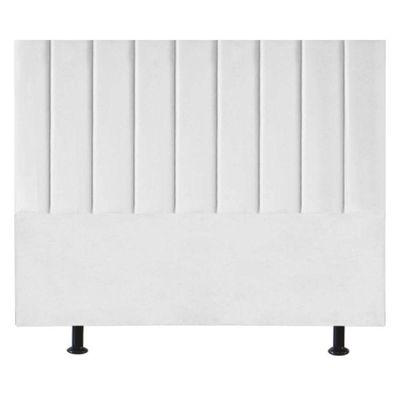 Cabeceira Estofada De Cama Casal Queen 160 Cm Maisa Corino branco