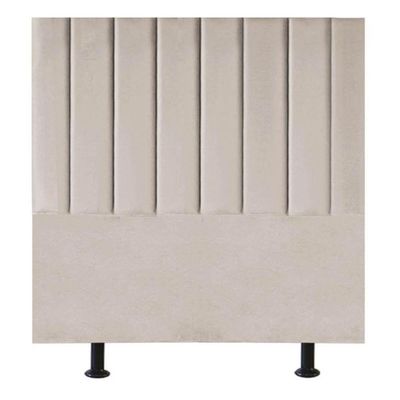 Cabeceira Estofada Cama Box Solteiro 90 Cm Taís Suede bege