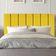 Cabeceira Estofada Cama Casal Queen Size 160 Cm Marina Suede amarelo