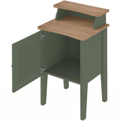 Mesa de Apoio Artely Charlotte com 1 Porta Menta/Carvalho