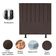 Cabeceira Estofada Cama Box Solteiro 90 Cm Marina Corino marrom